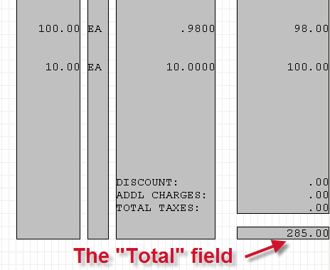  The Map Form variable used as criteria for printing.